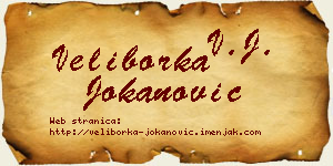 Veliborka Jokanović vizit kartica